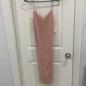 Blush pink, medium dress. Super cute cocktail dress.